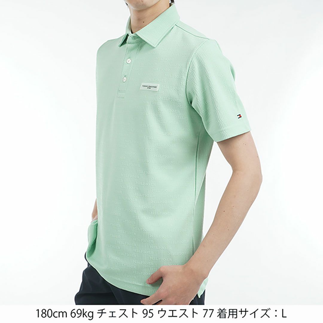 トミー ヒルフィガー ゴルフ Tommy Hilfiger Golf メンズ メンズ ロゴジャガード 半袖シャツ THMA530 詳細5