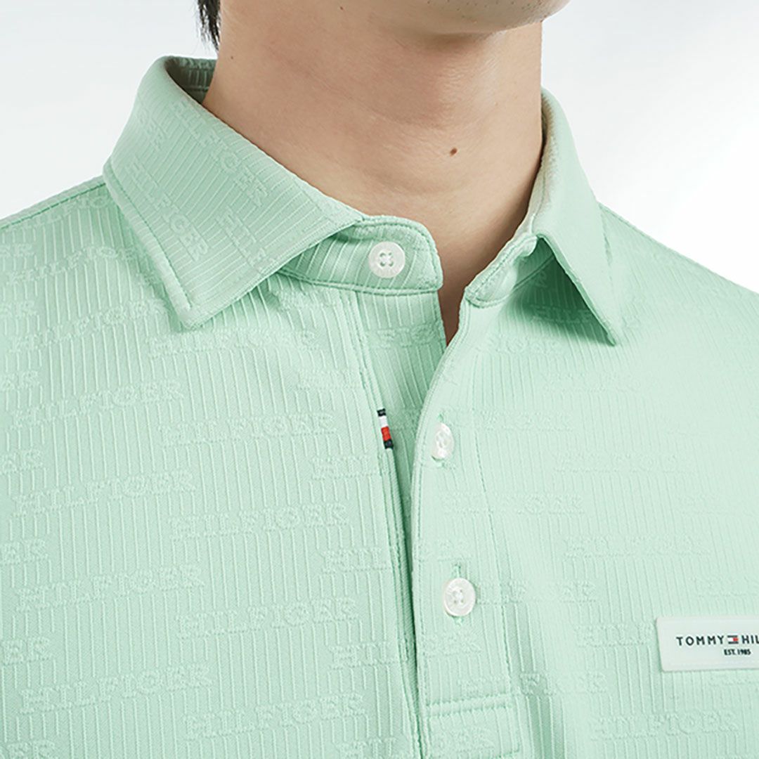 トミー ヒルフィガー ゴルフ Tommy Hilfiger Golf メンズ メンズ ロゴジャガード 半袖シャツ THMA530 詳細11