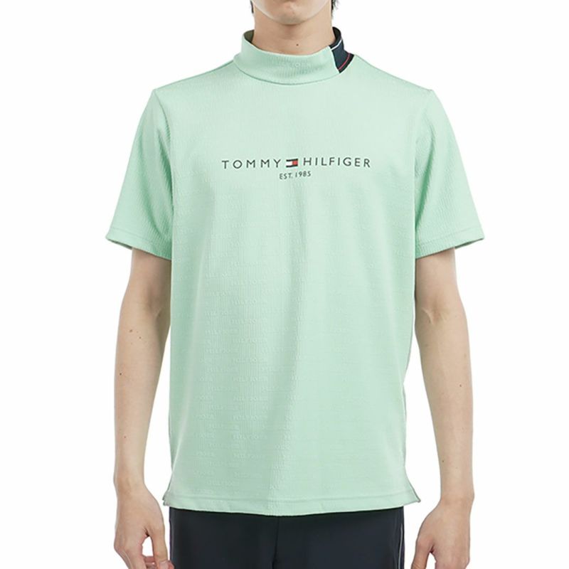 トミー ヒルフィガー ゴルフ Tommy Hilfiger Golf メンズ メンズ ロゴジャガード 半袖モックネックシャツ THMA531 詳細4