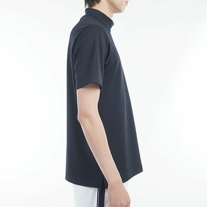 M.H.Ｂ.Ｖ.Ｒ.Ｇ.ＳBeamsGolf モックネックTシャツ XL パネルストライプショートスリーブモックネックシャツ | トミー
