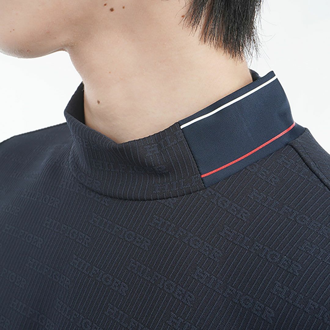トミー ヒルフィガー ゴルフ Tommy Hilfiger Golf メンズ メンズ ロゴジャガード 半袖モックネックシャツ THMA531 詳細10