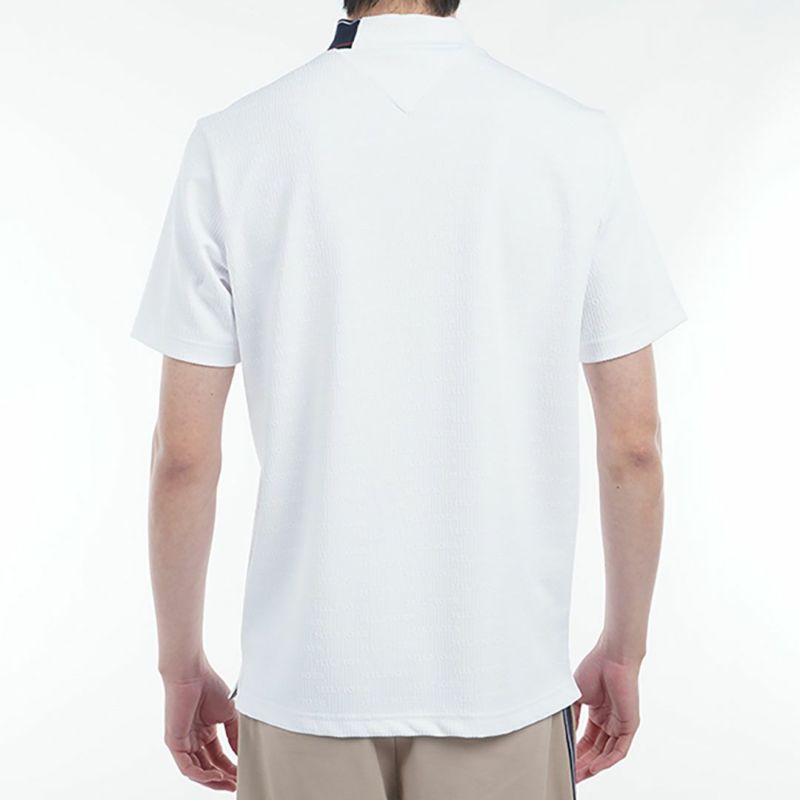 トミー ヒルフィガー ゴルフ Tommy Hilfiger Golf メンズ メンズ ロゴジャガード 半袖モックネックシャツ THMA531 詳細13