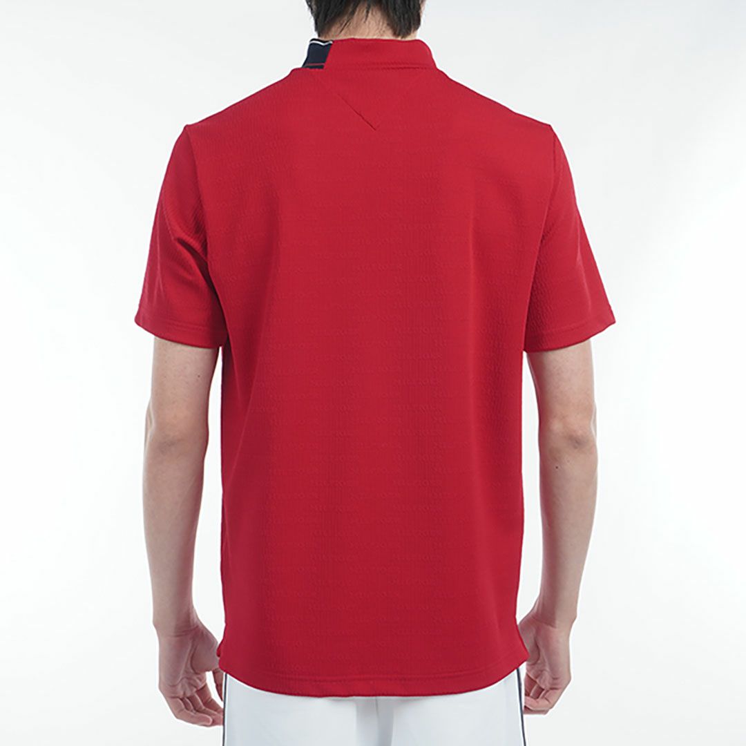 トミー ヒルフィガー ゴルフ Tommy Hilfiger Golf メンズ メンズ ロゴジャガード 半袖モックネックシャツ THMA531 詳細15