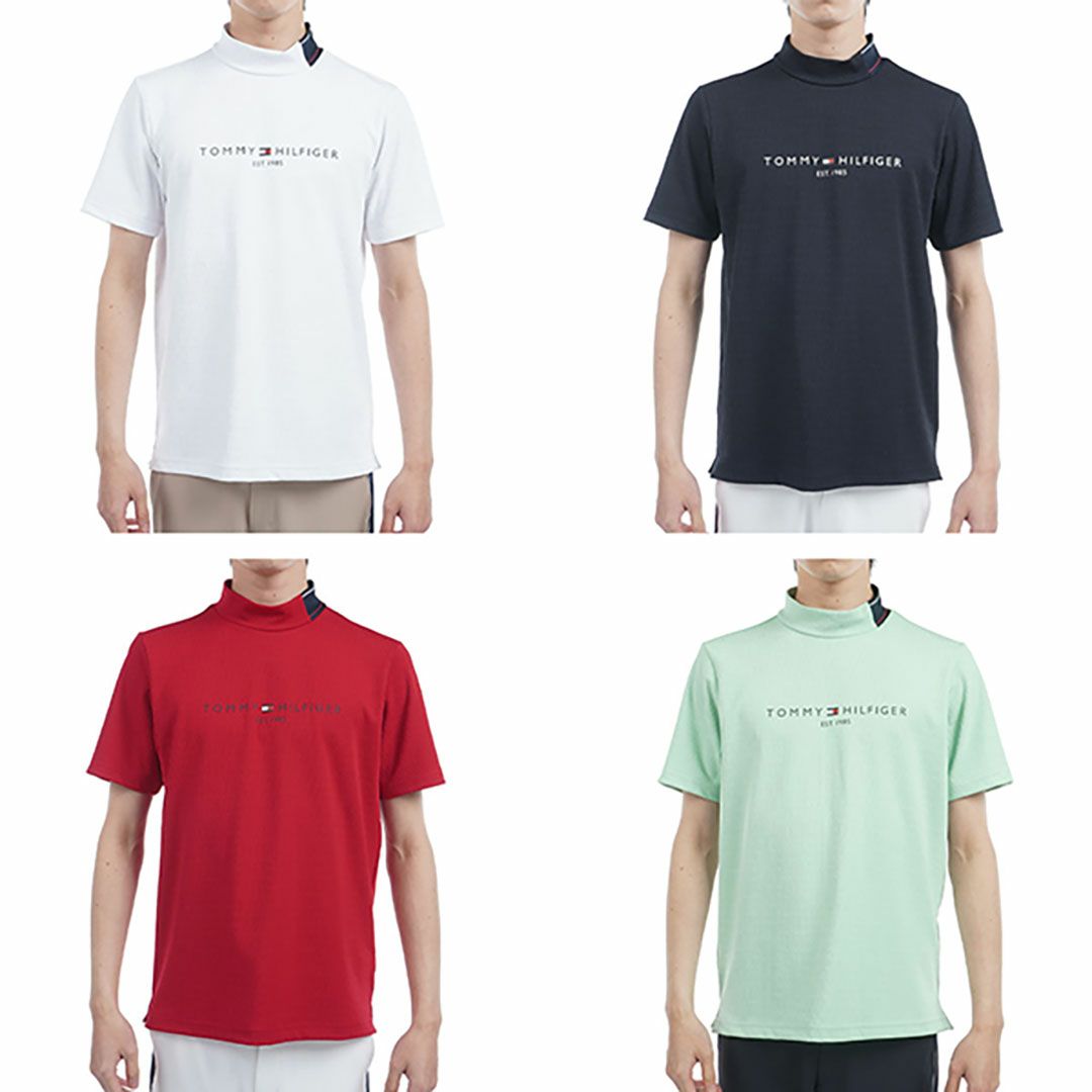 トミー ヒルフィガー ゴルフ Tommy Hilfiger Golf メンズ メンズ ロゴジャガード 半袖モックネックシャツ THMA531 詳細18