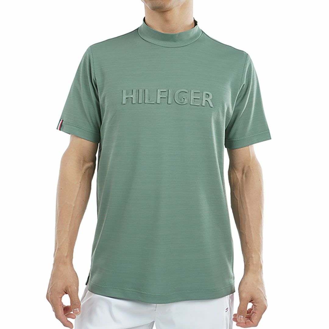 トミー ヒルフィガー ゴルフ Tommy Hilfiger Golf メンズ メンズ エンボスロゴ 半袖モックネックシャツ THMA532 詳細1