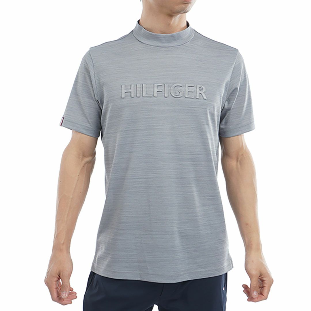 トミー ヒルフィガー ゴルフ Tommy Hilfiger Golf メンズ メンズ エンボスロゴ 半袖モックネックシャツ THMA532 詳細3