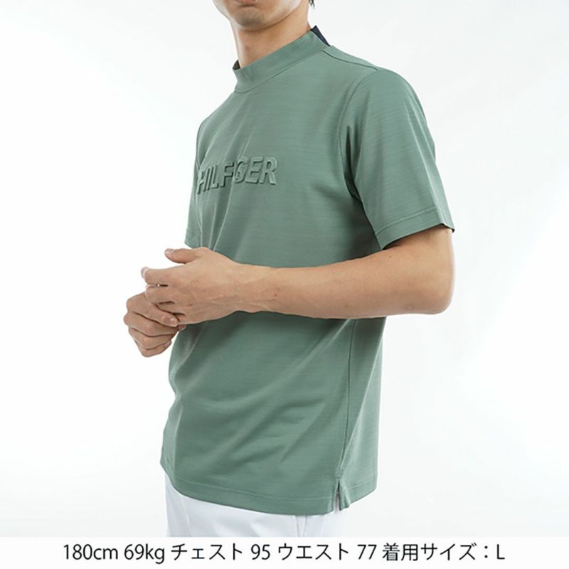 トミー ヒルフィガー ゴルフ Tommy Hilfiger Golf メンズ メンズ エンボスロゴ 半袖モックネックシャツ THMA532 詳細6