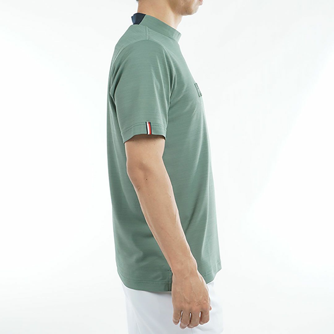 トミー ヒルフィガー ゴルフ Tommy Hilfiger Golf メンズ メンズ エンボスロゴ 半袖モックネックシャツ THMA532 詳細9