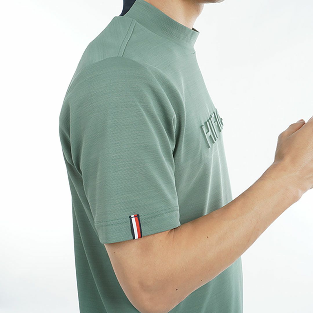 トミー ヒルフィガー ゴルフ Tommy Hilfiger Golf メンズ メンズ エンボスロゴ 半袖モックネックシャツ THMA532 詳細11