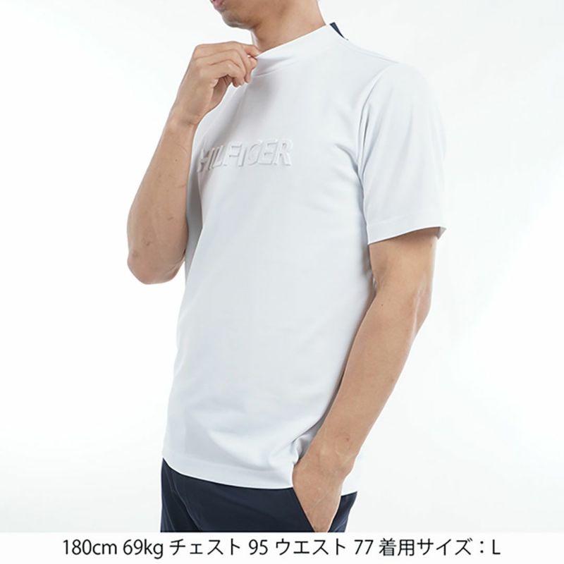 トミー ヒルフィガー ゴルフ Tommy Hilfiger Golf メンズ メンズ エンボスロゴ 半袖モックネックシャツ THMA532 詳細14