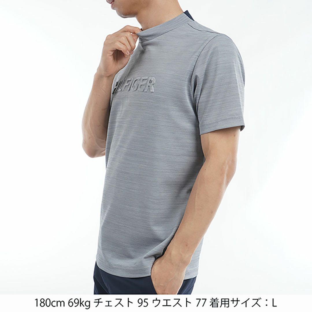 トミー ヒルフィガー ゴルフ Tommy Hilfiger Golf メンズ メンズ エンボスロゴ 半袖モックネックシャツ THMA532 詳細16
