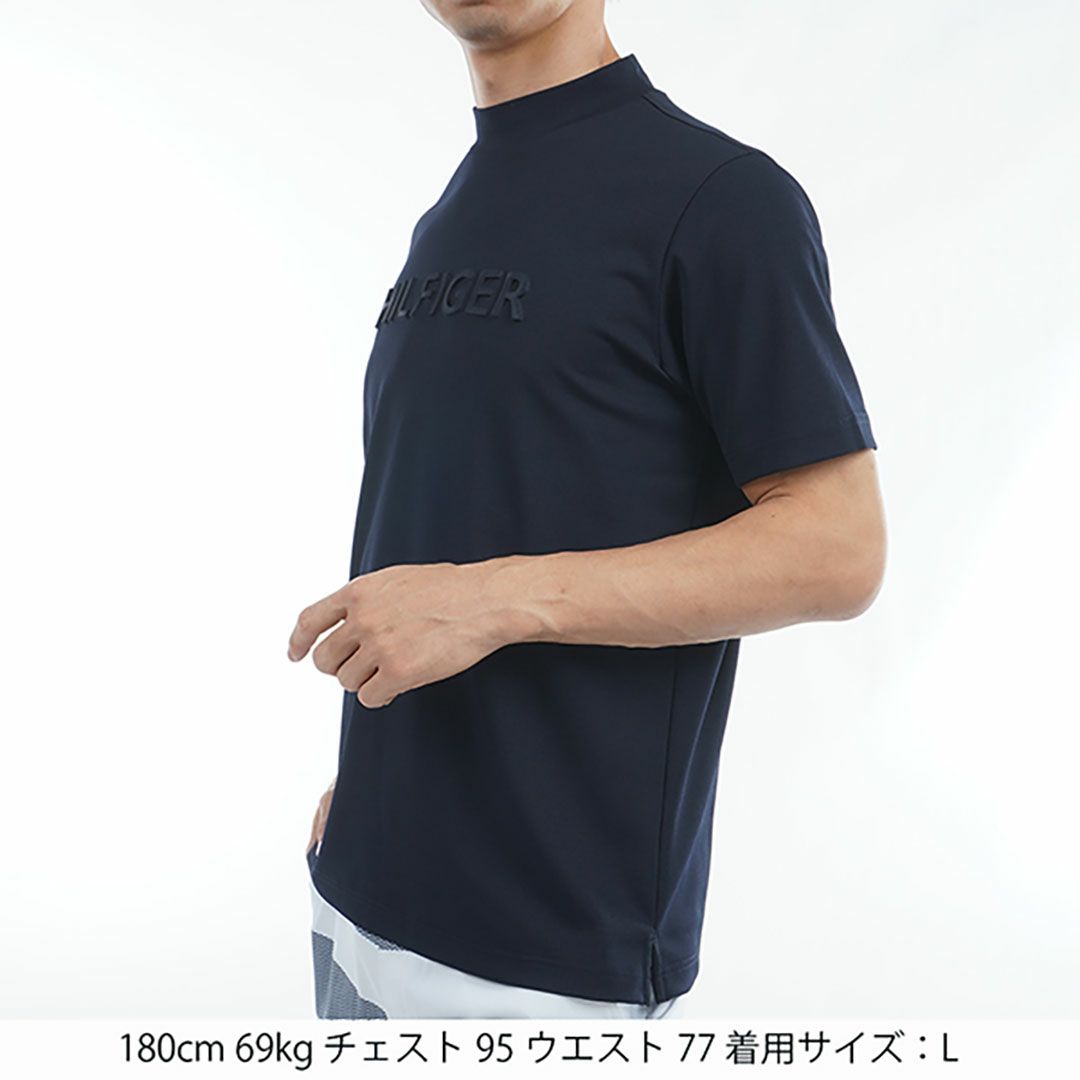 トミー ヒルフィガー ゴルフ Tommy Hilfiger Golf メンズ メンズ エンボスロゴ 半袖モックネックシャツ THMA532 詳細18