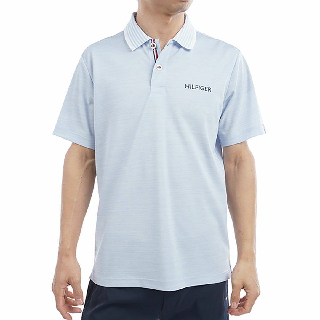 トミー ヒルフィガー ゴルフ Tommy Hilfiger Golf メンズ メンズ カラー杢鹿の子 半袖ポロシャツ THMA533 詳細4