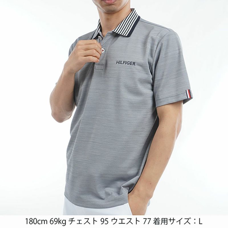 トミー ヒルフィガー ゴルフ Tommy Hilfiger Golf メンズ メンズ カラー杢鹿の子 半袖ポロシャツ THMA533 詳細6