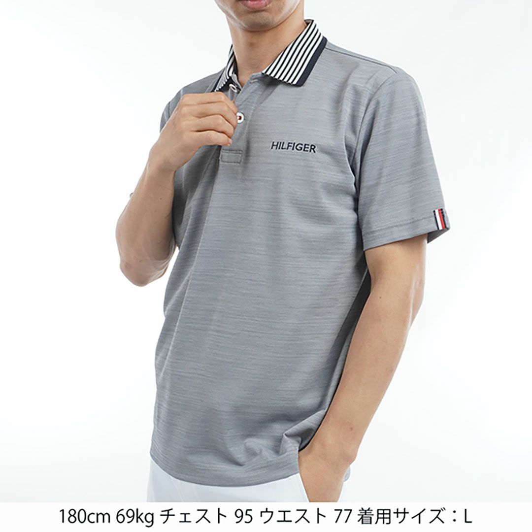 トミー ヒルフィガー ゴルフ Tommy Hilfiger Golf メンズ メンズ カラー杢鹿の子 半袖ポロシャツ THMA533 詳細6