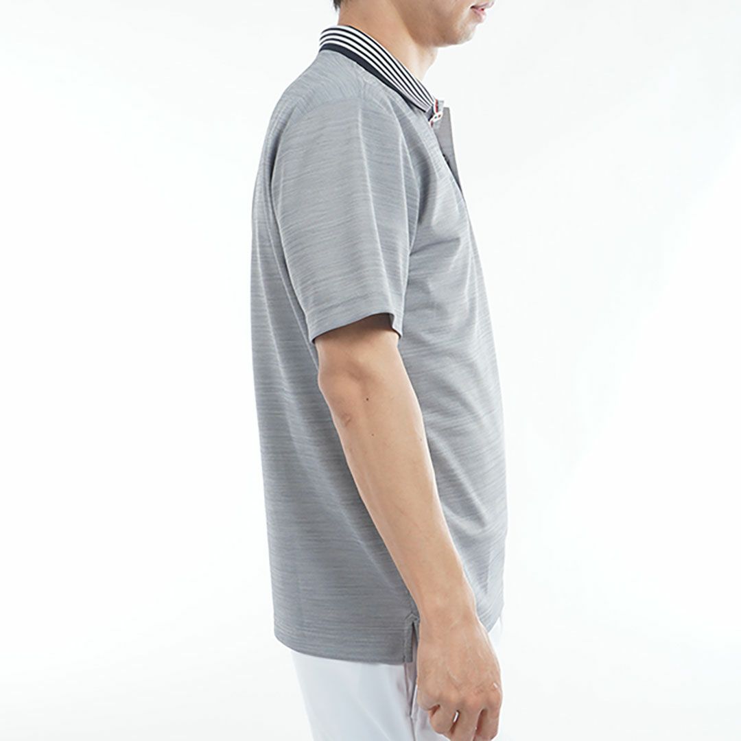 トミー ヒルフィガー ゴルフ Tommy Hilfiger Golf メンズ メンズ カラー杢鹿の子 半袖ポロシャツ THMA533 詳細9