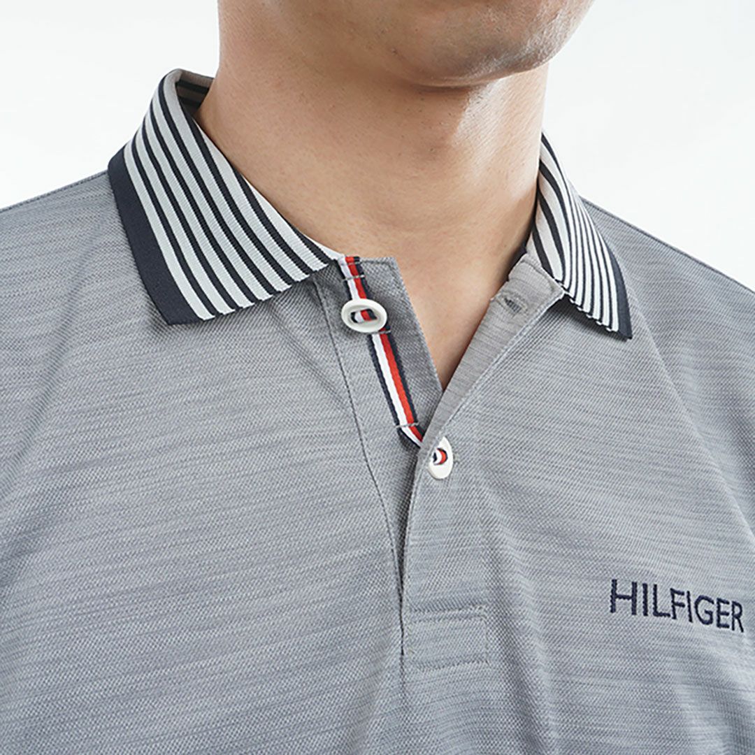 トミー ヒルフィガー ゴルフ Tommy Hilfiger Golf メンズ メンズ カラー杢鹿の子 半袖ポロシャツ THMA533 詳細11