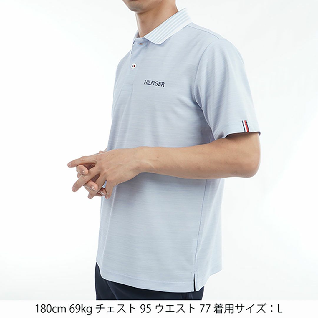 トミー ヒルフィガー ゴルフ Tommy Hilfiger Golf メンズ メンズ カラー杢鹿の子 半袖ポロシャツ THMA533 詳細17