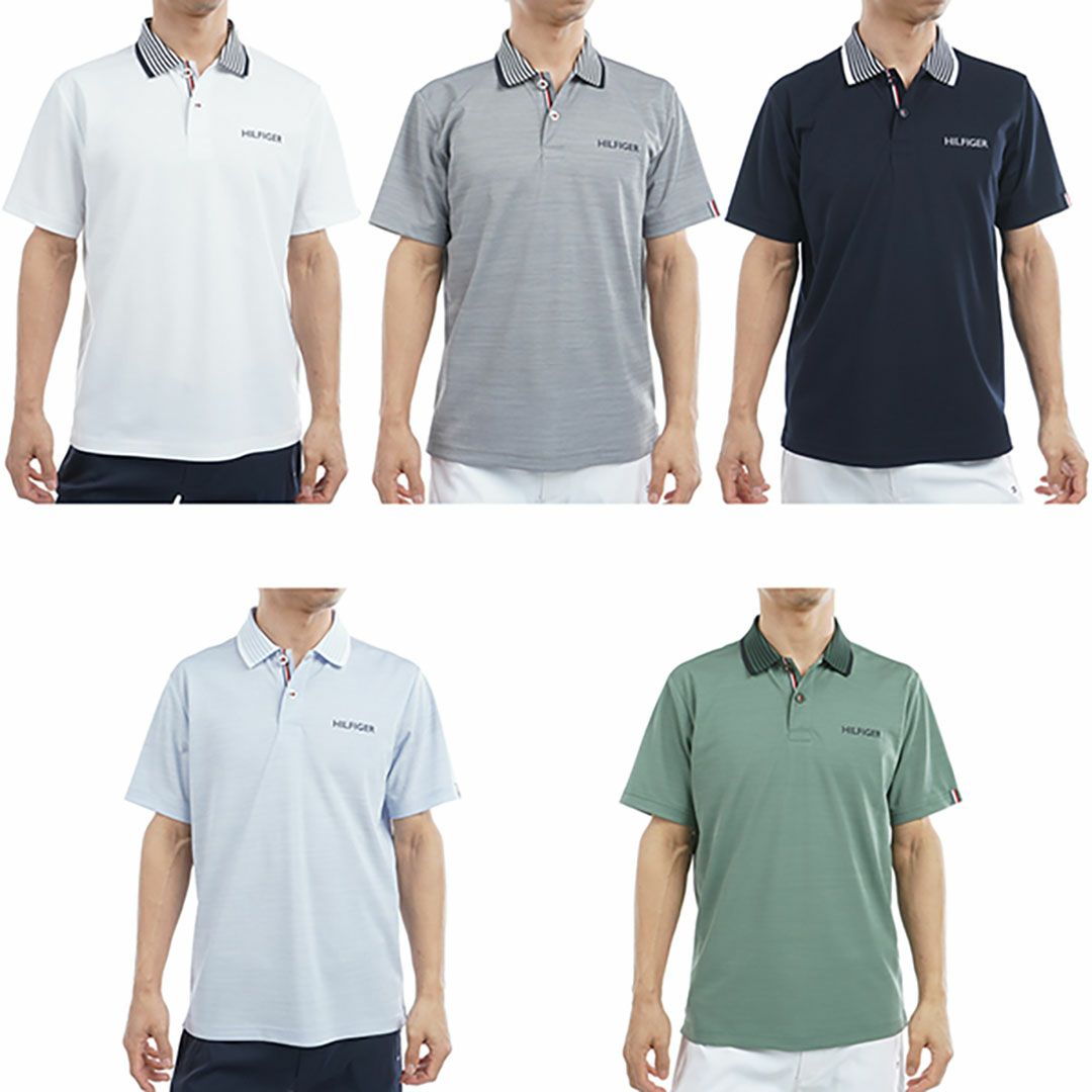 トミー ヒルフィガー ゴルフ Tommy Hilfiger Golf メンズ メンズ カラー杢鹿の子 半袖ポロシャツ THMA533 詳細19