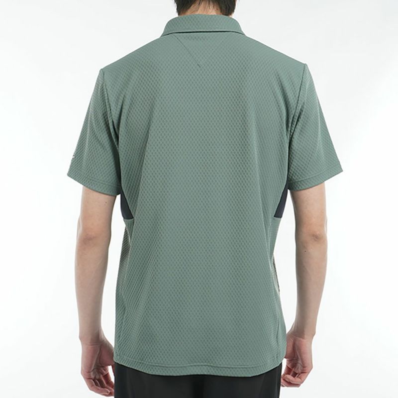 トミー ヒルフィガー ゴルフ Tommy Hilfiger Golf メンズ メンズ リンクスジャガード 半袖ハーフジップシャツ THMA536 詳細6