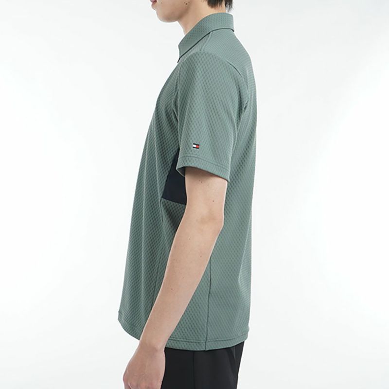 トミー ヒルフィガー ゴルフ Tommy Hilfiger Golf メンズ メンズ リンクスジャガード 半袖ハーフジップシャツ THMA536 詳細7