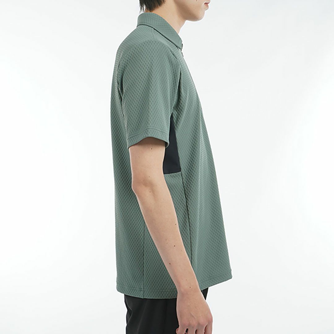 トミー ヒルフィガー ゴルフ Tommy Hilfiger Golf メンズ メンズ リンクスジャガード 半袖ハーフジップシャツ THMA536 詳細8