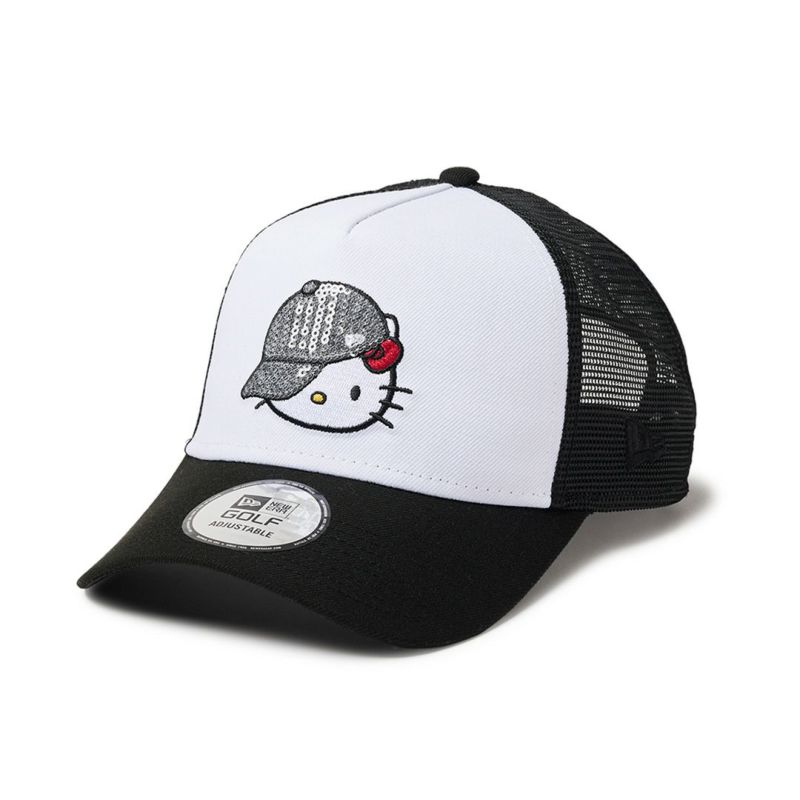 NEW ERA HELLO KITTY レディース  キャップ ホワイト ブラック