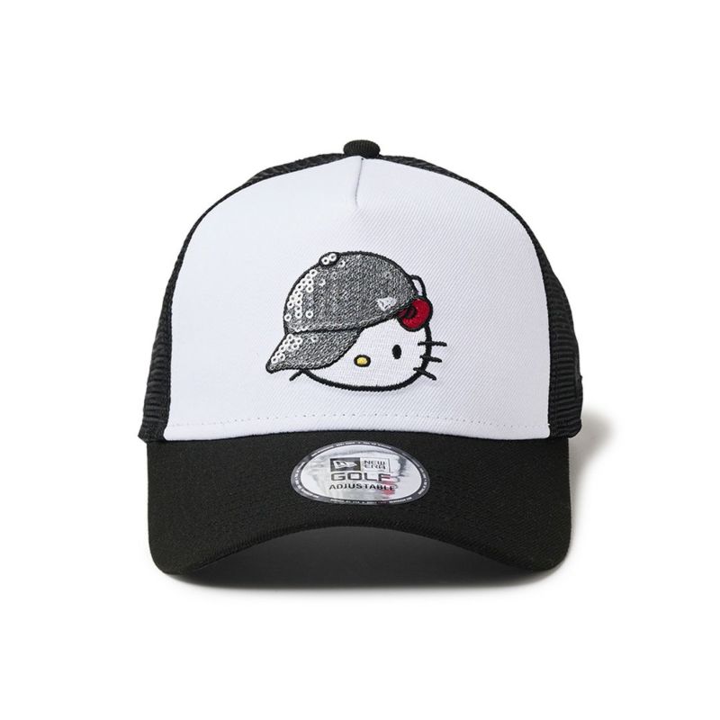 NEW ERA HELLO KITTY レディース  キャップ ホワイト ブラック