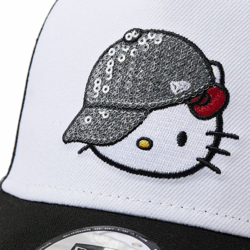 NEW ERA HELLO KITTY レディース  キャップ ホワイト ブラック