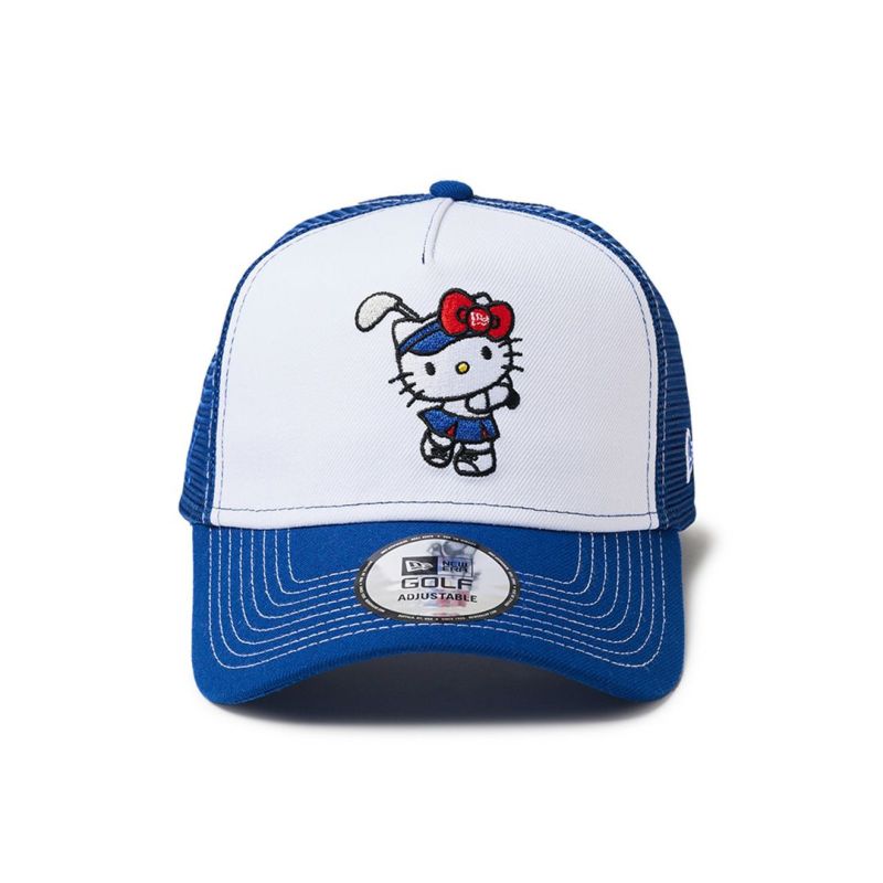 NEW ERA HELLO KITTY メンズ レディース ユニセックス キャップ ホワイト ロイヤルブルー