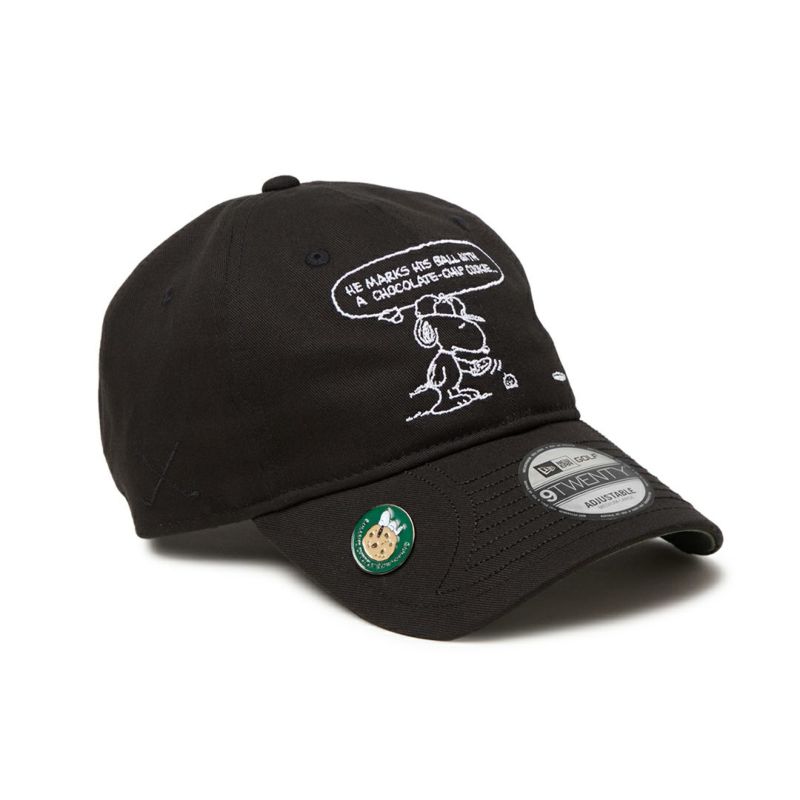 NEW ERA PEANUTS スヌーピー メンズ レディース ユニセックス キャップ ブラック
