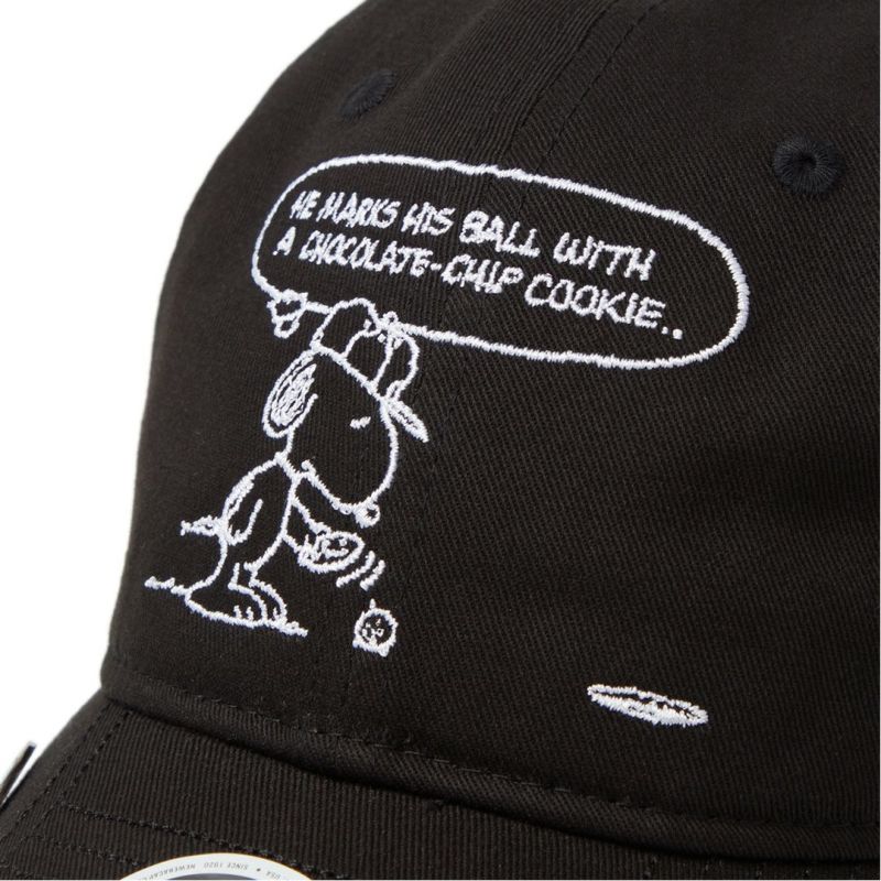NEW ERA PEANUTS スヌーピー メンズ レディース ユニセックス キャップ ブラック