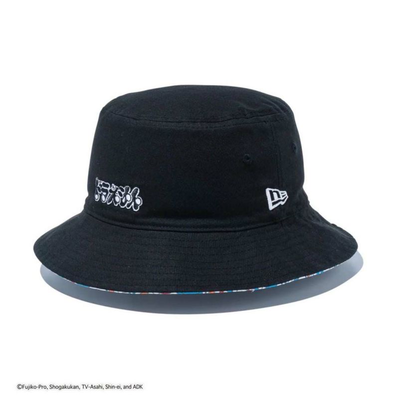 NEW ERA  ドラえもん メンズ レディース ユニセックス バケットハット ブラック リバーシブル マルチカラー