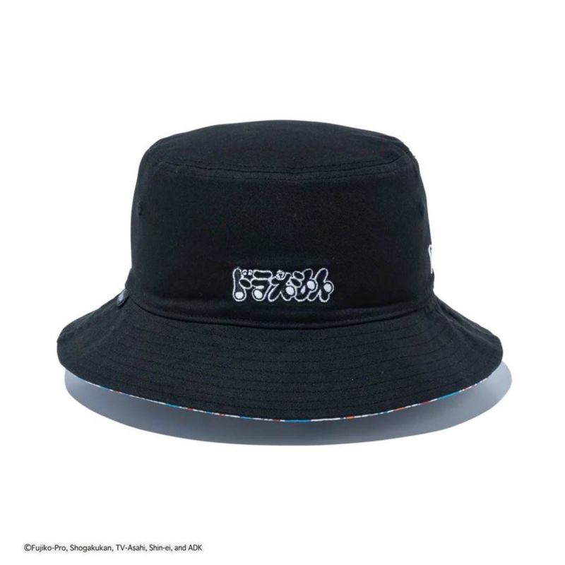 NEW ERA  ドラえもん メンズ レディース ユニセックス バケットハット ブラック リバーシブル マルチカラー