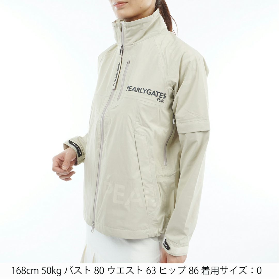 パーリーゲイツ PEARLY GATES レディース NYストレッチタフタ3Lレインジャケット (LADIES) PALA53J 詳細3
