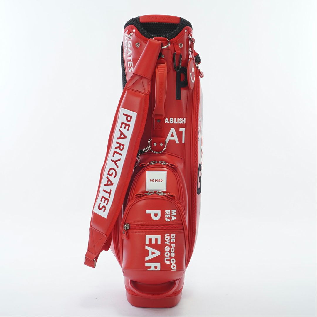PEARLYGATES ユニセックス メンズ レディース キャディバッグ レッド