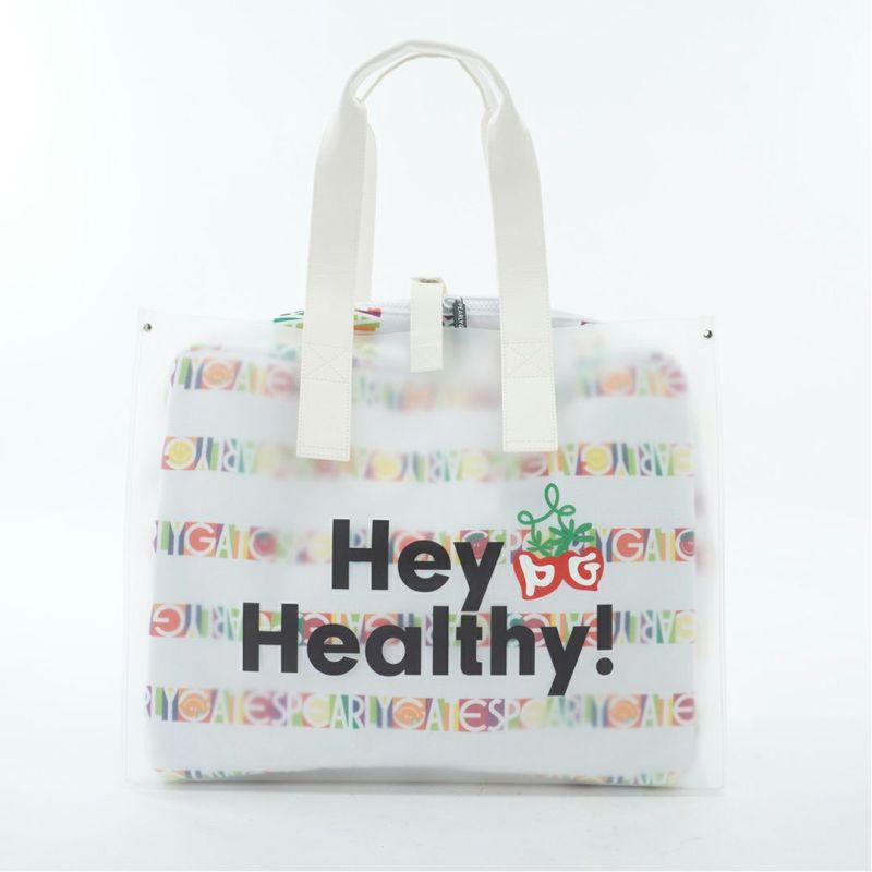 パーリーゲイツ]Bio PG SMILEシールボーダー柄TPUロッカーバッグ