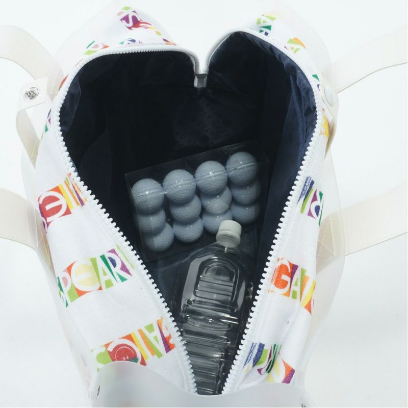 パーリーゲイツ]Bio PG SMILEシールボーダー柄TPUロッカーバッグ