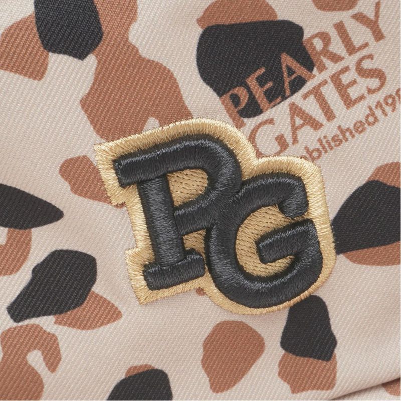 PEARLYGATES ユニセックス メンズ レディース ハット 帽子ヒョウ柄 ベージュ