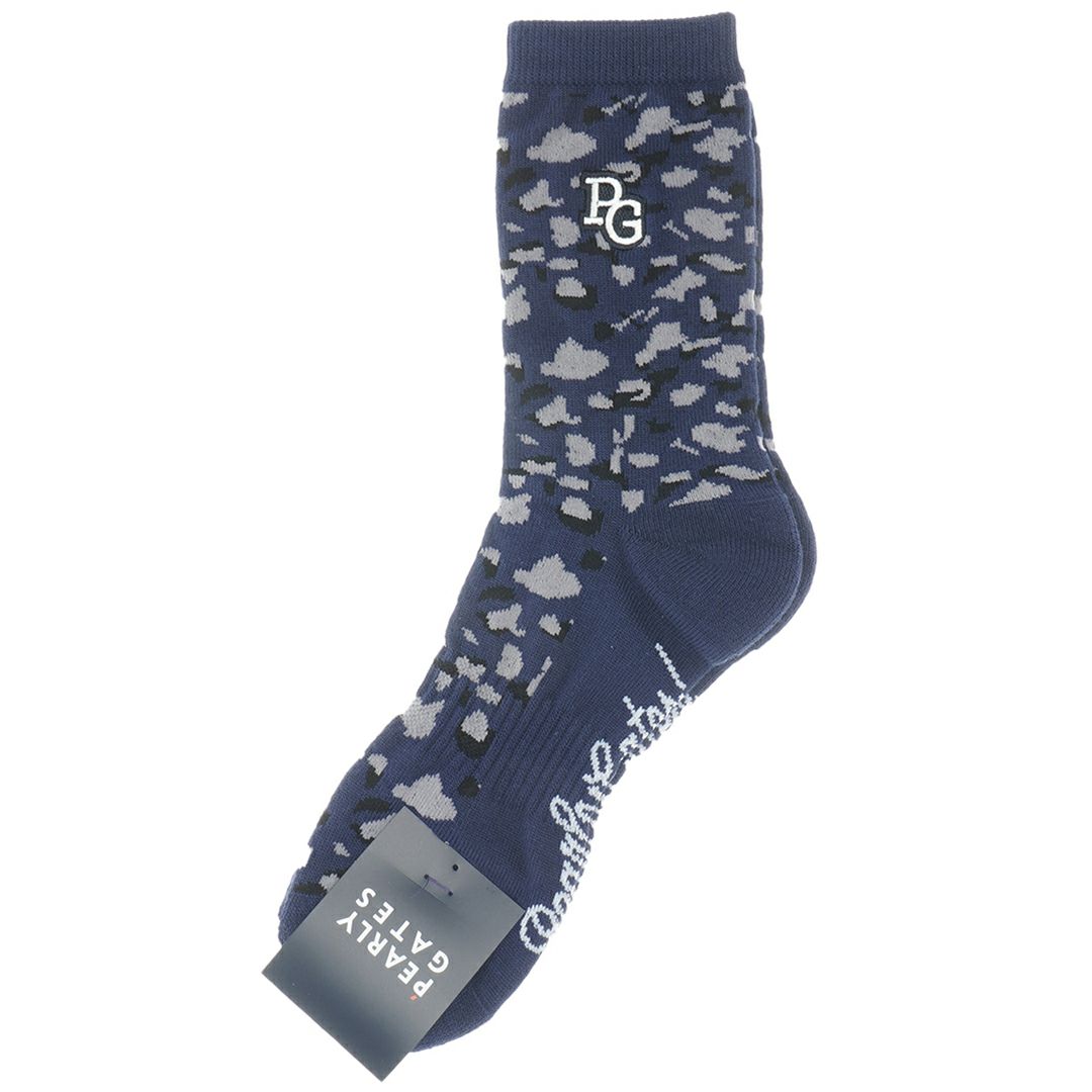 PEARLYGATES メンズ ミドルソックス 靴下 ディープルー