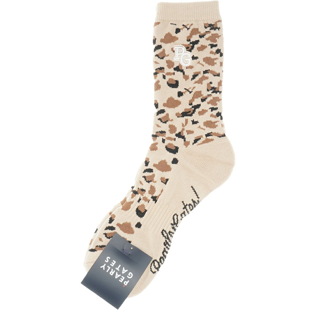 PEARLYGATES メンズ ミドルソックス 靴下 ベージュ