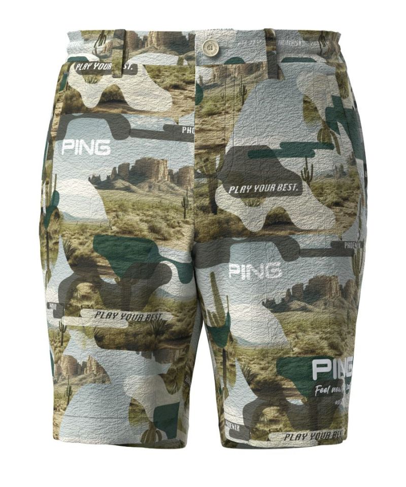 PINGAPPAREL メンズ ショートパンツ カーキ柄