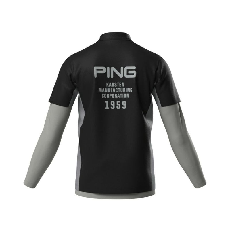 PINGAPPAREL メンズ シャツ　レイヤードシャツ ブラック