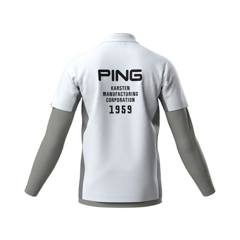 PINGAPPAREL メンズ シャツ　レイヤードシャツ ホワイト