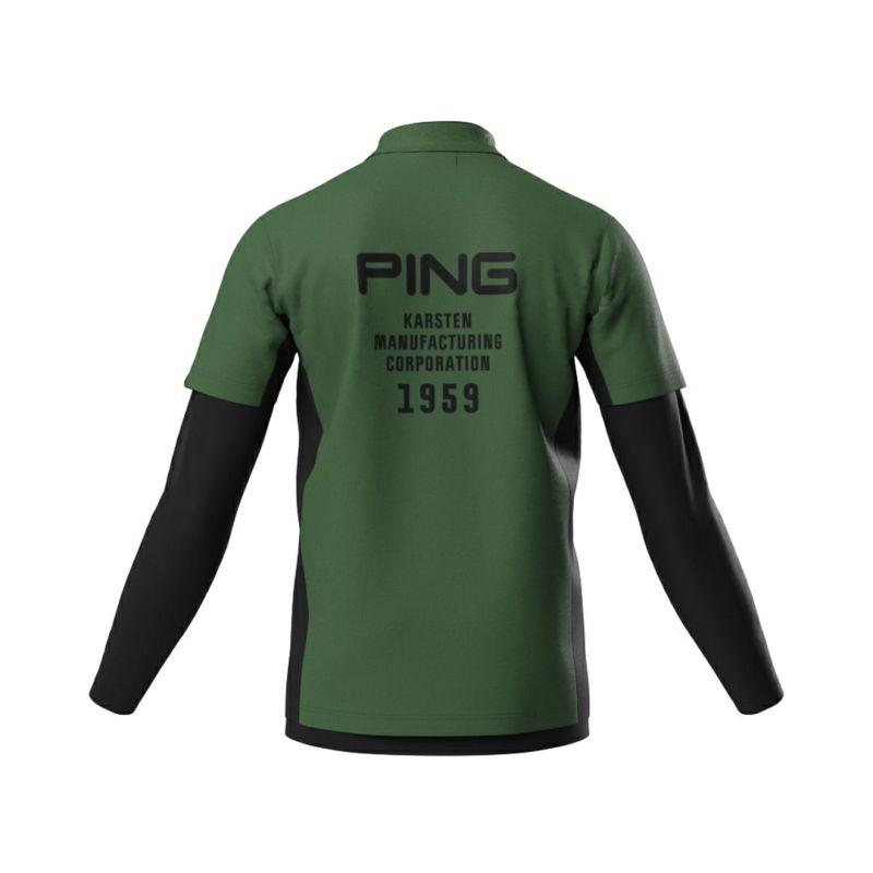 PINGAPPAREL メンズ シャツ　レイヤードシャツ グリーン