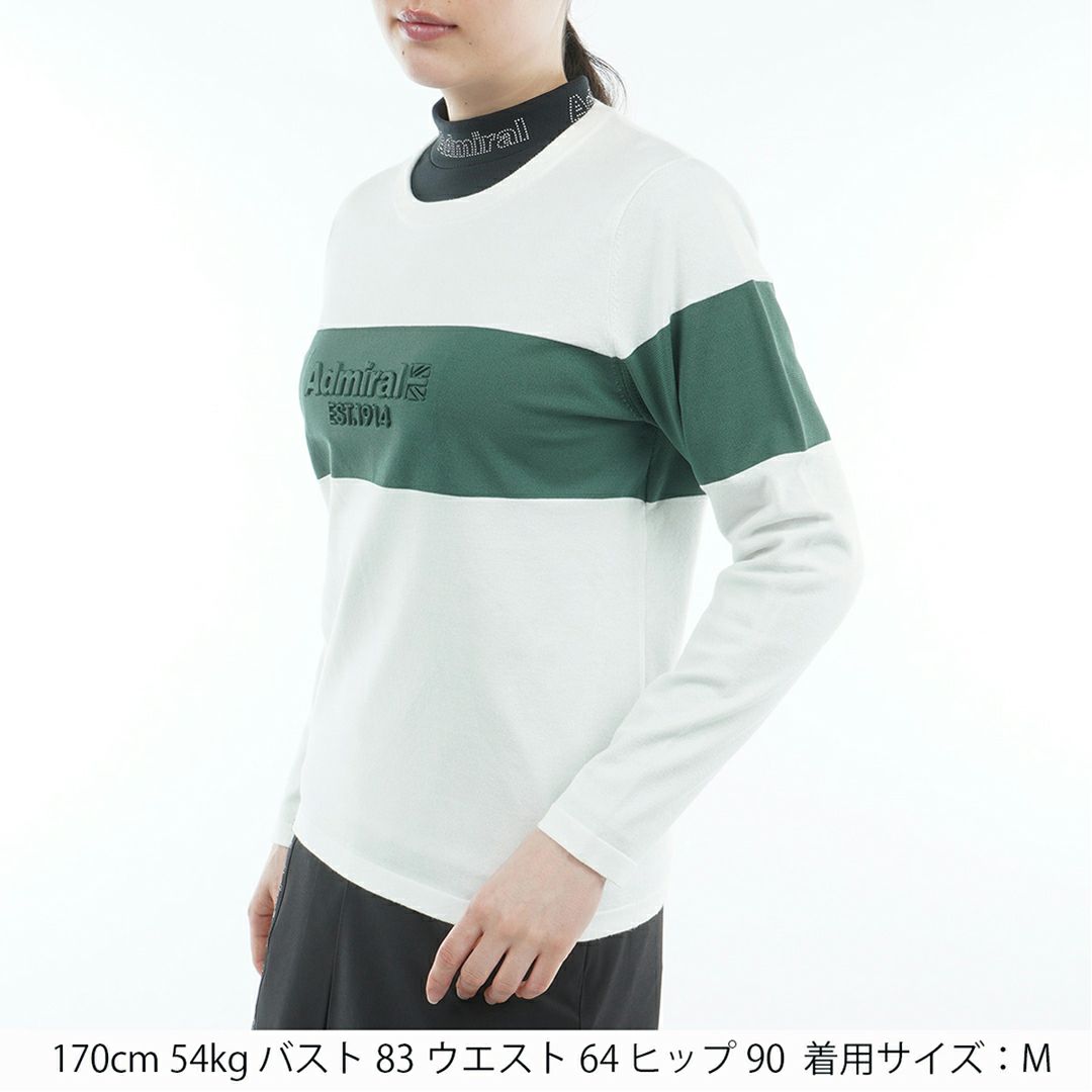 アドミラル ゴルフ Admiral GOLF レディース レディース マシュマロタッチ クルーネックライトニット ADLA550 詳細2
