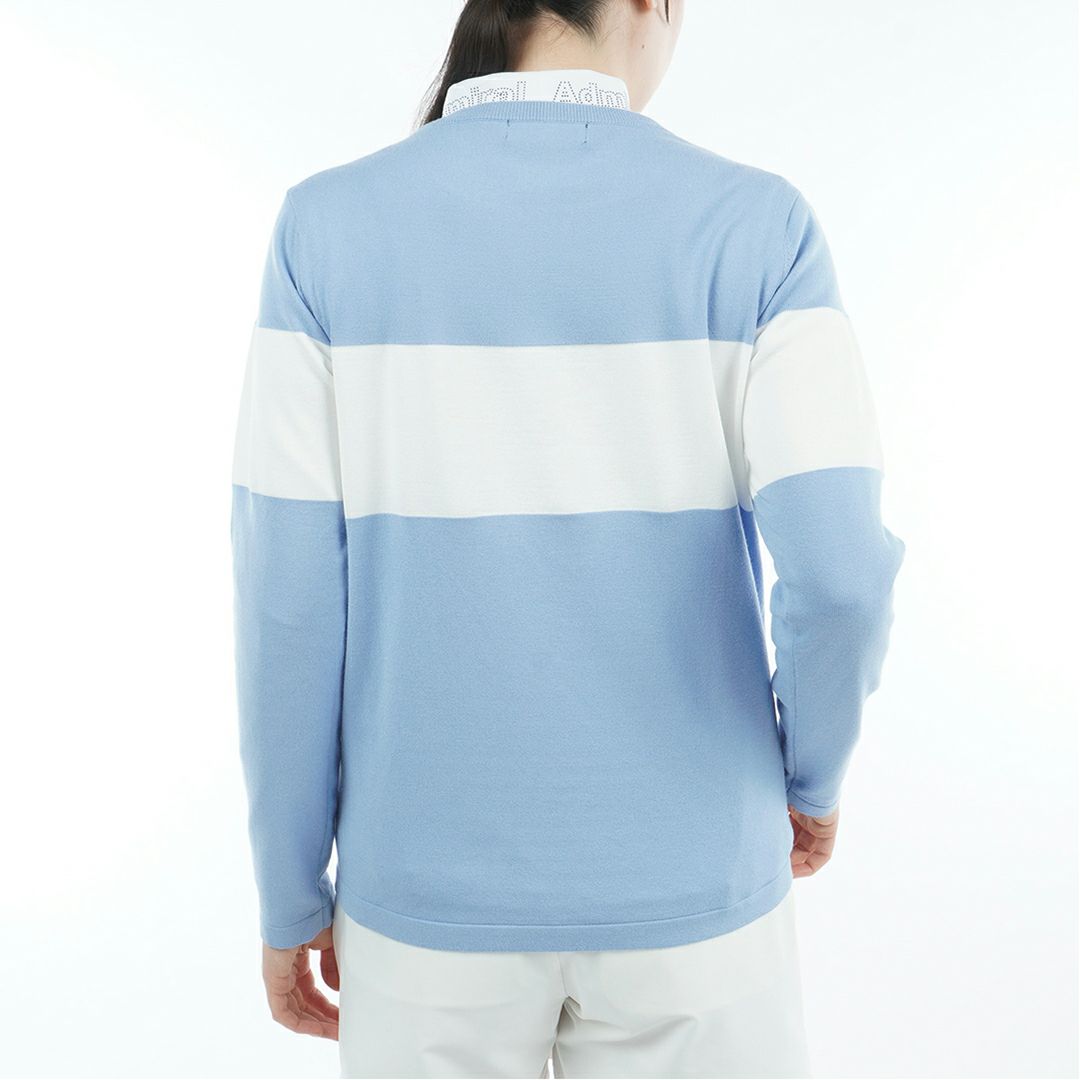 [アドミラル ゴルフ]レディース マシュマロタッチ クルーネックライトニット　アイスブルー