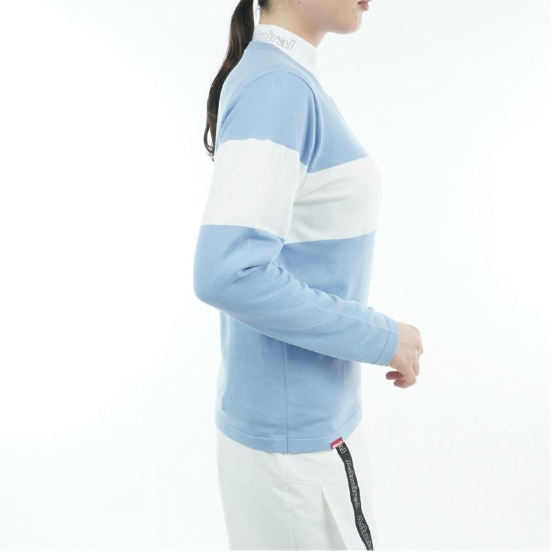 [アドミラル ゴルフ]レディース マシュマロタッチ クルーネックライトニット　アイスブルー