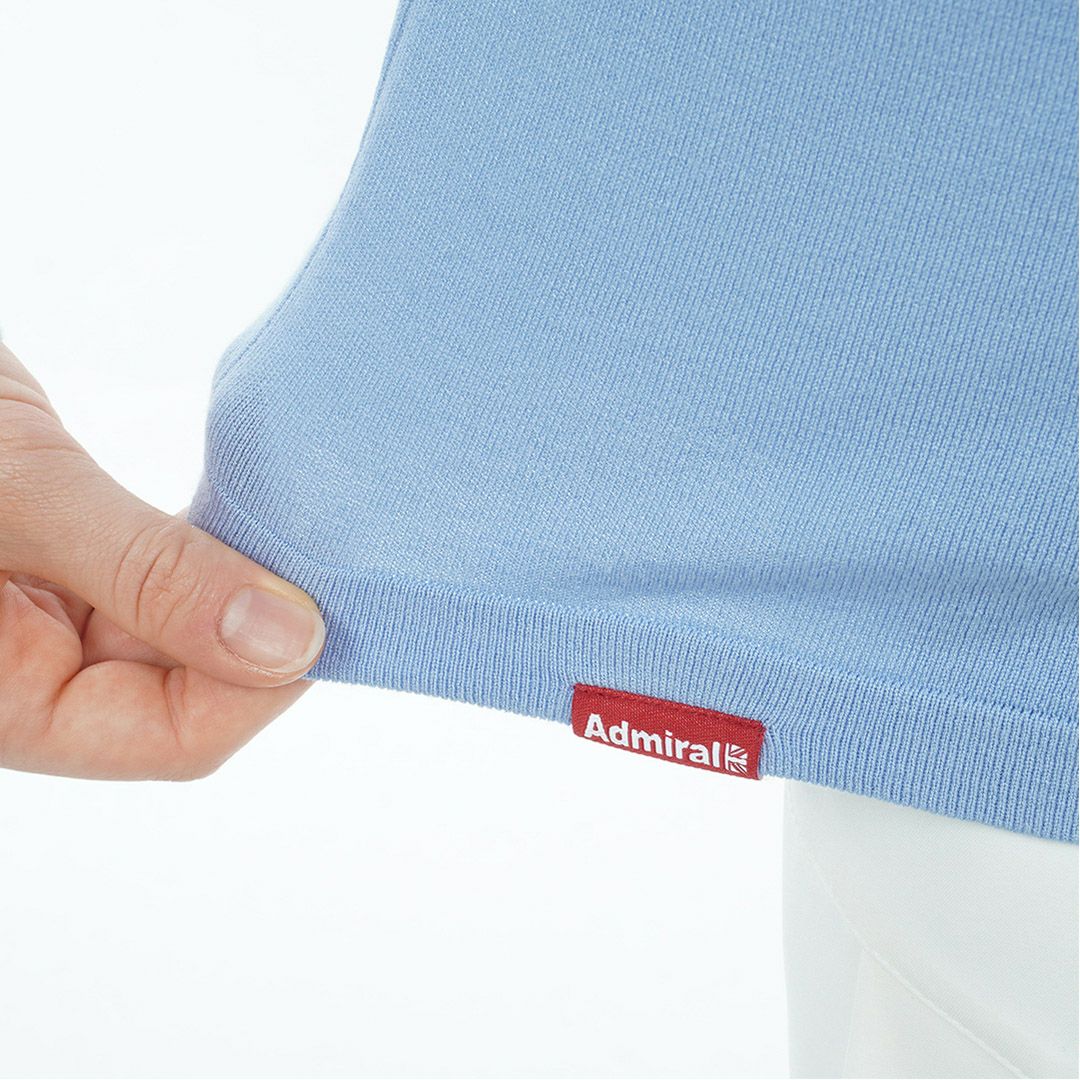 [アドミラル ゴルフ]レディース マシュマロタッチ クルーネックライトニット　アイスブルー