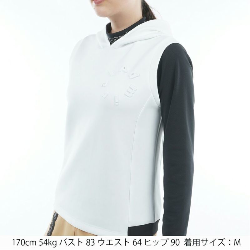 [アドミラル ゴルフ]レディース ダンボール フーディーベスト　ホワイト